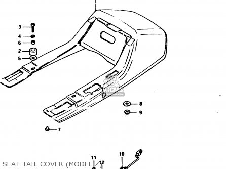 SEAT TAIL COVER (MODEL Z) - GS450E 1982 (Z2) GENERAL EXPORT (E01)