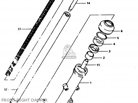 FRONT RIGHT DAMPER - GS450E 1982 (Z2) GENERAL EXPORT (E01)