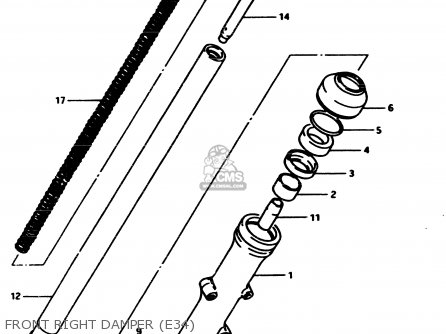 FRONT RIGHT DAMPER (E34) - GS450E 1982 (Z2) GENERAL EXPORT (E01)