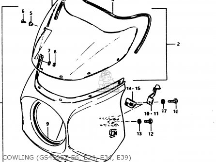 COWLING (GS450SZ E6, E24, E34, E39) - GS450E 1982 (Z2) GENERAL EXPORT (E01)