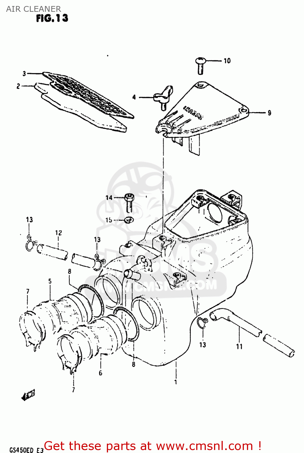 AIR CLEANER GS450E 1983 (D) USA (E03)