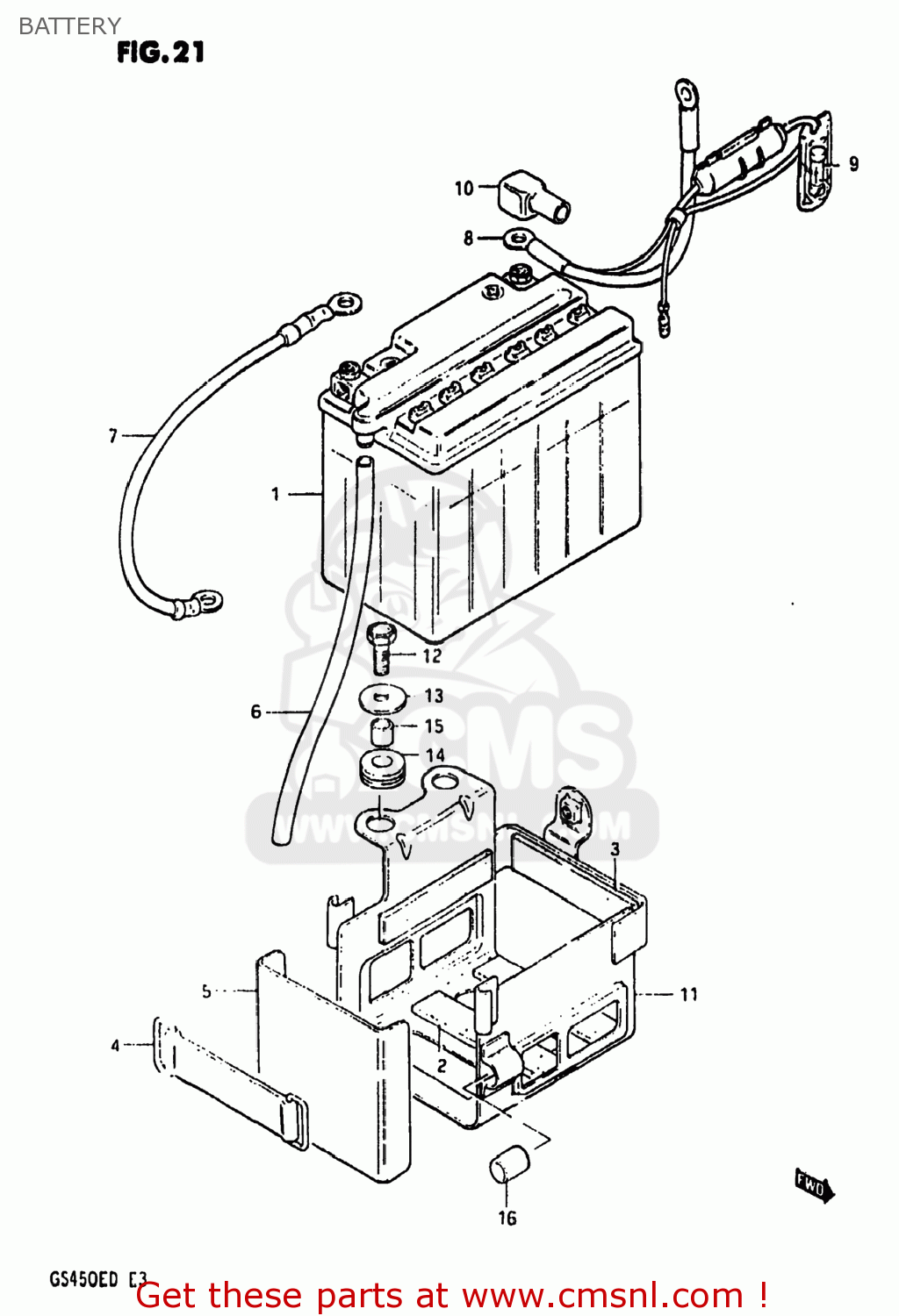 BATTERY GS450E 1983 (D) USA (E03)