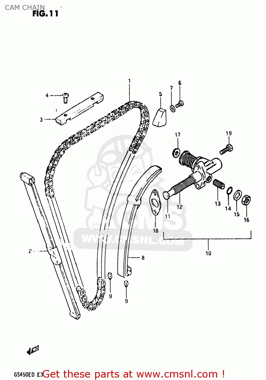 CAM CHAIN GS450E 1983 (D) USA (E03)