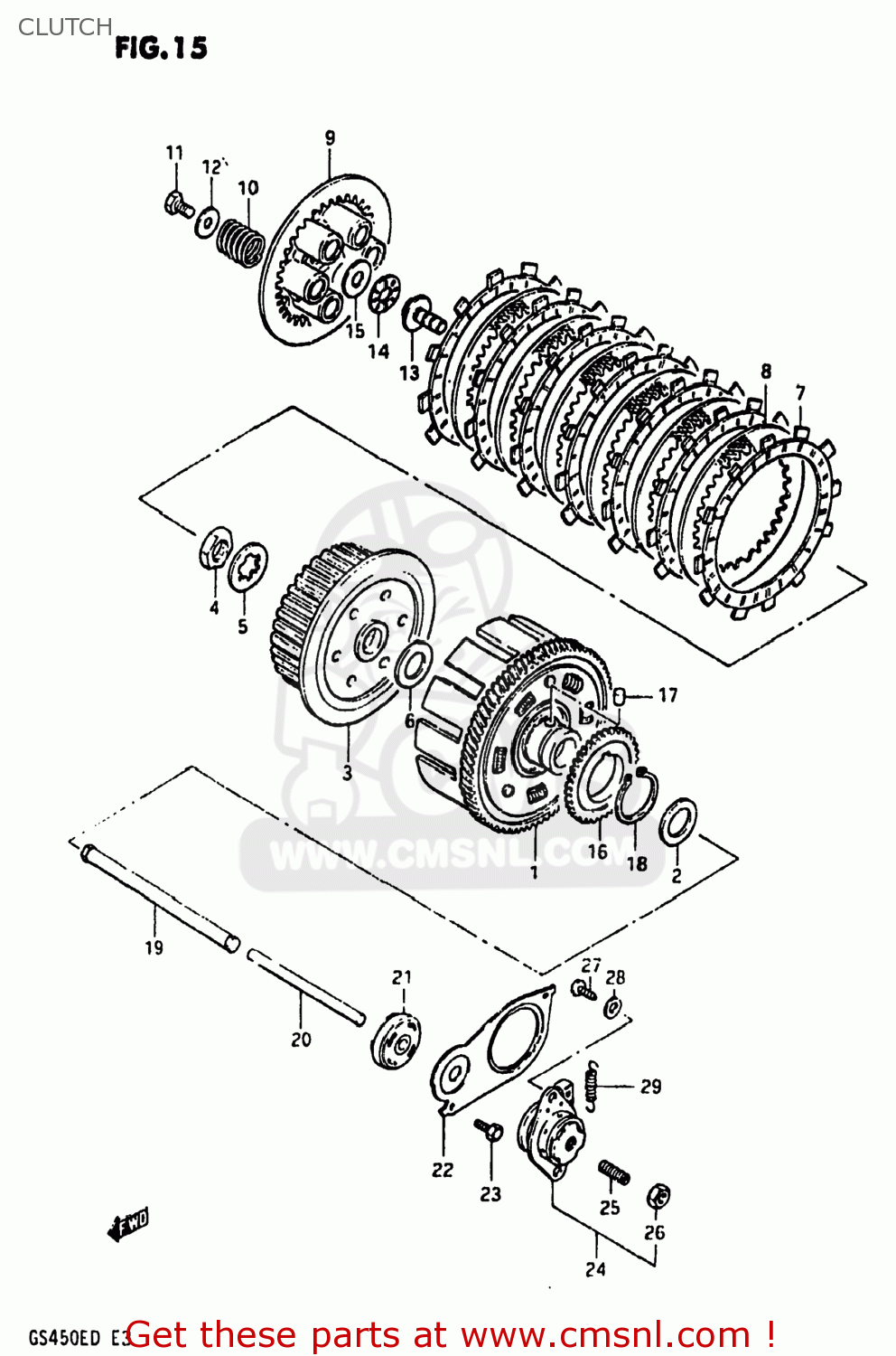 CLUTCH GS450E 1983 (D) USA (E03)