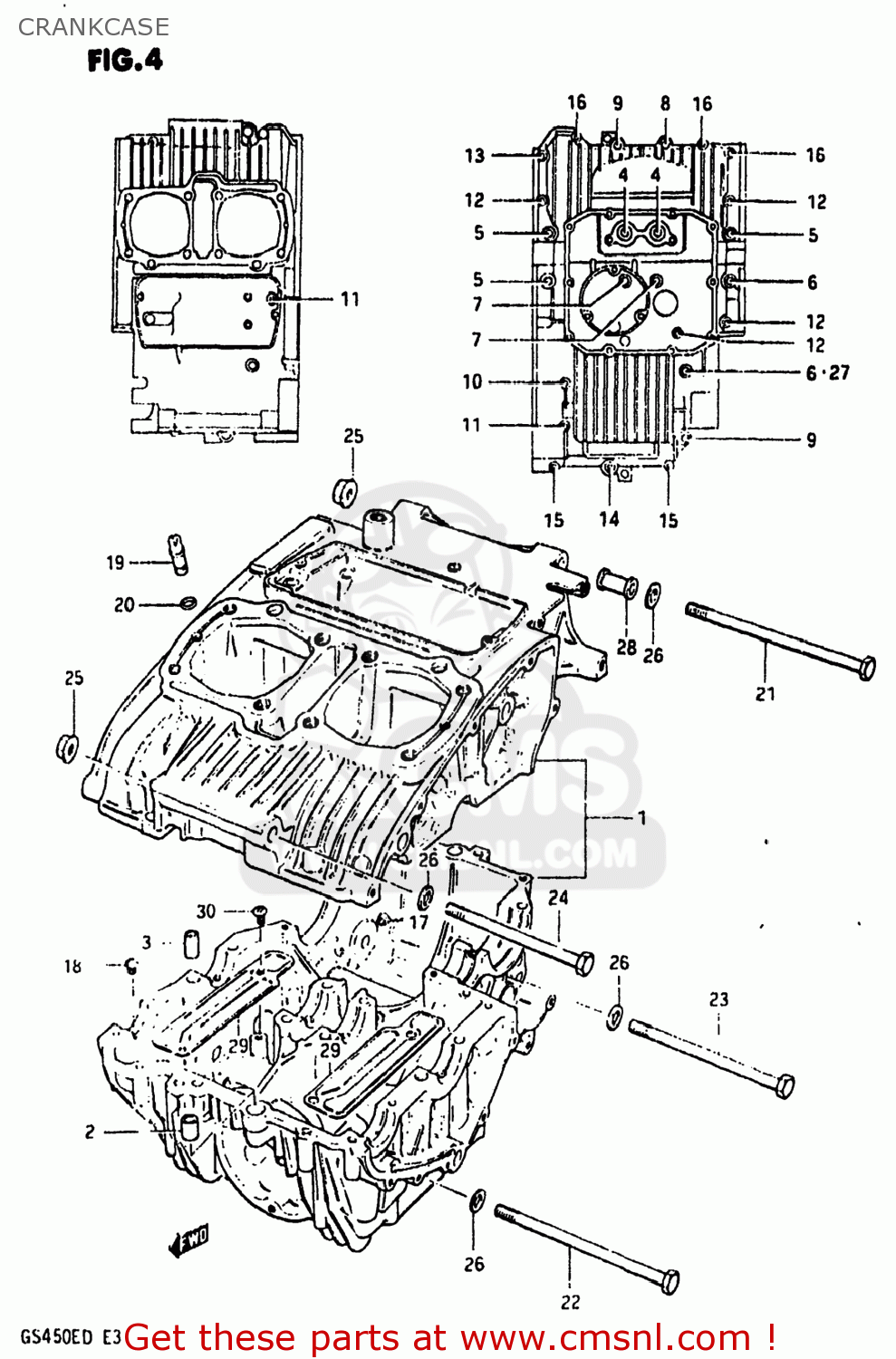CRANKCASE GS450E 1983 (D) USA (E03)
