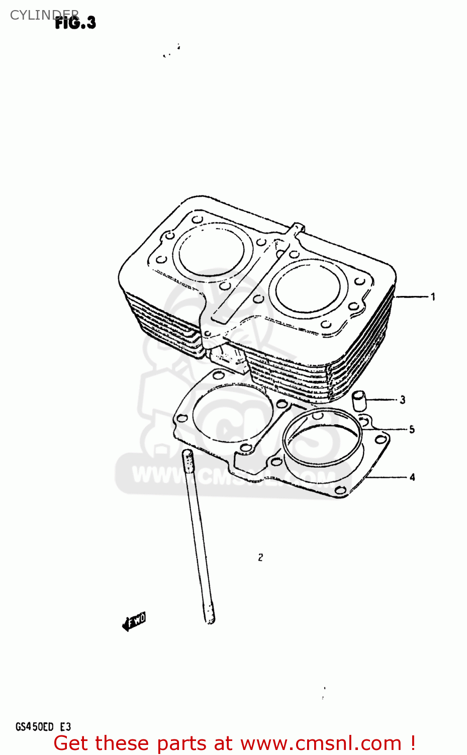 CYLINDER GS450E 1983 (D) USA (E03)