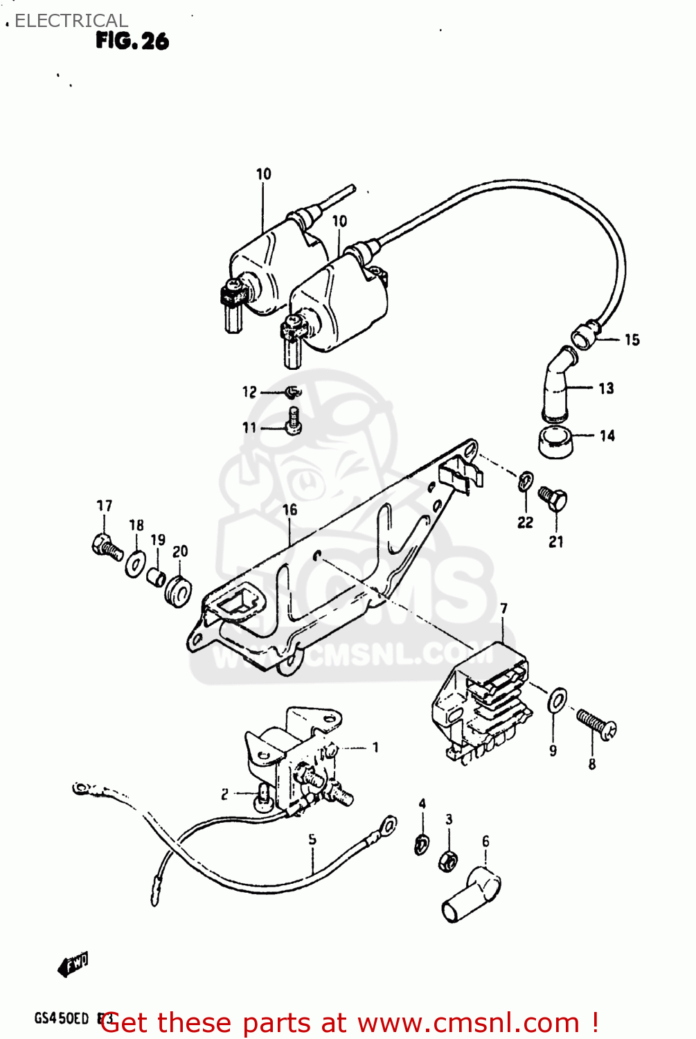 ELECTRICAL GS450E 1983 (D) USA (E03)