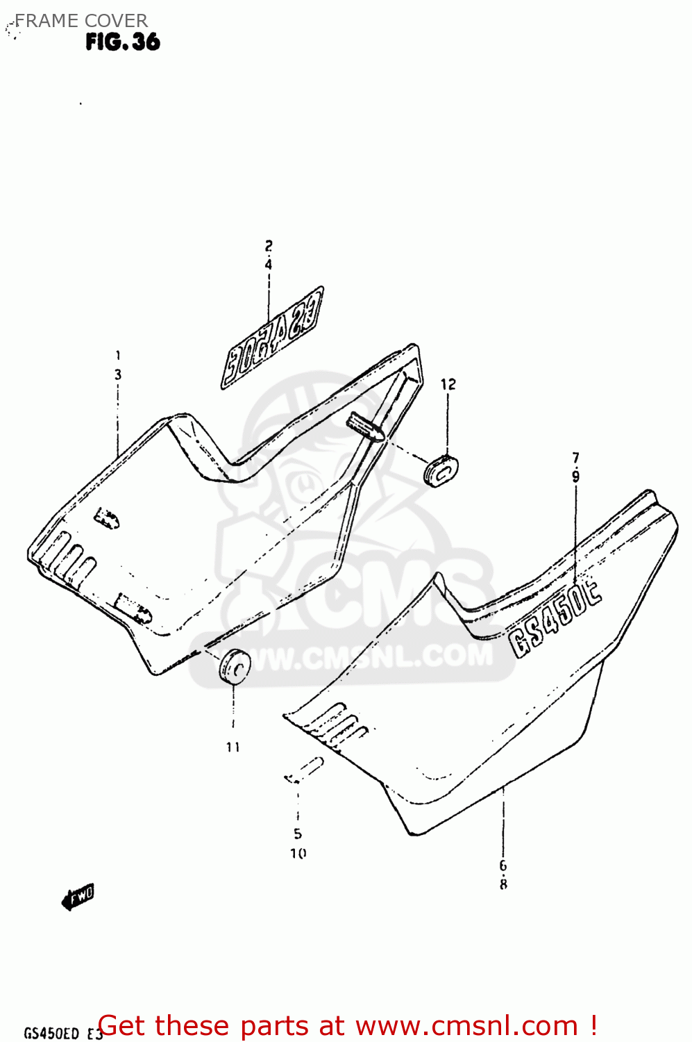 FRAME COVER GS450E 1983 (D) USA (E03)