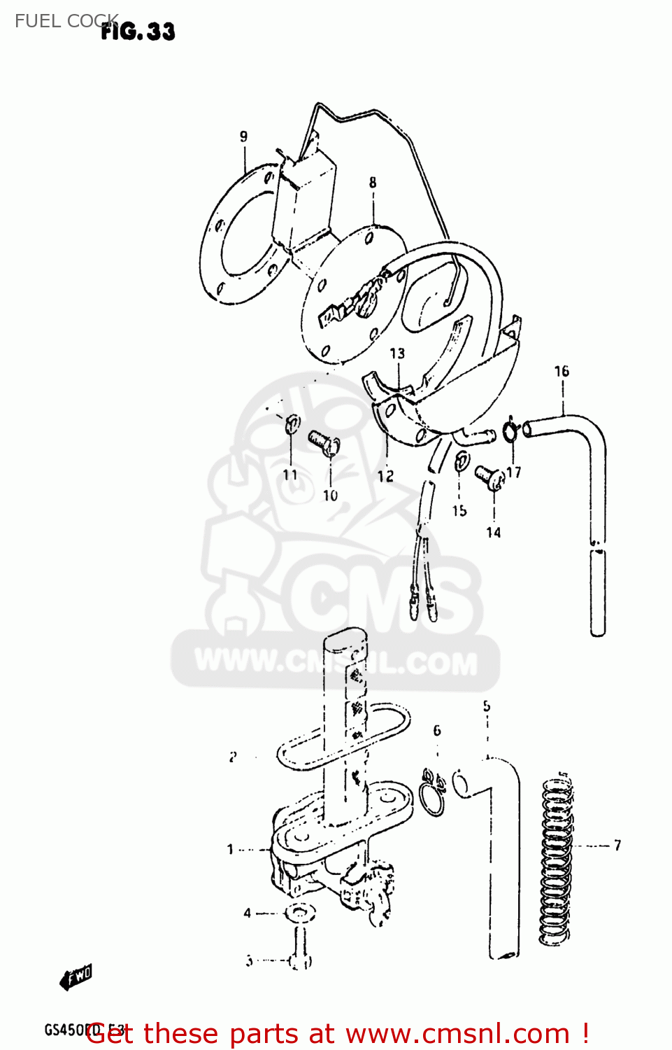 FUEL COCK GS450E 1983 (D) USA (E03)
