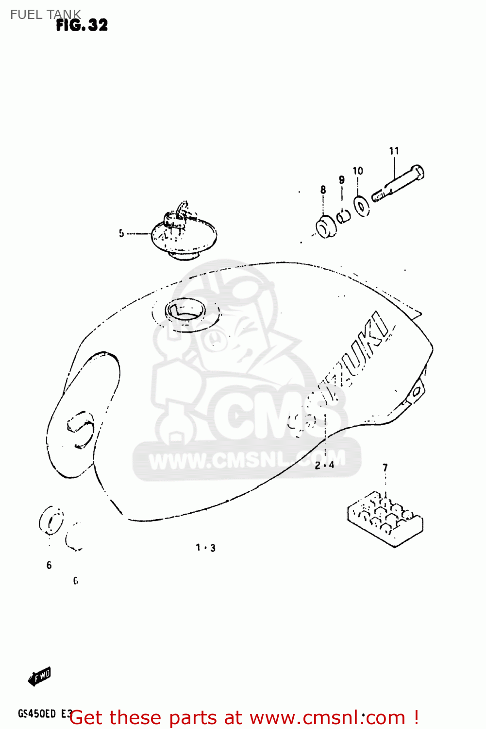 FUEL TANK GS450E 1983 (D) USA (E03)