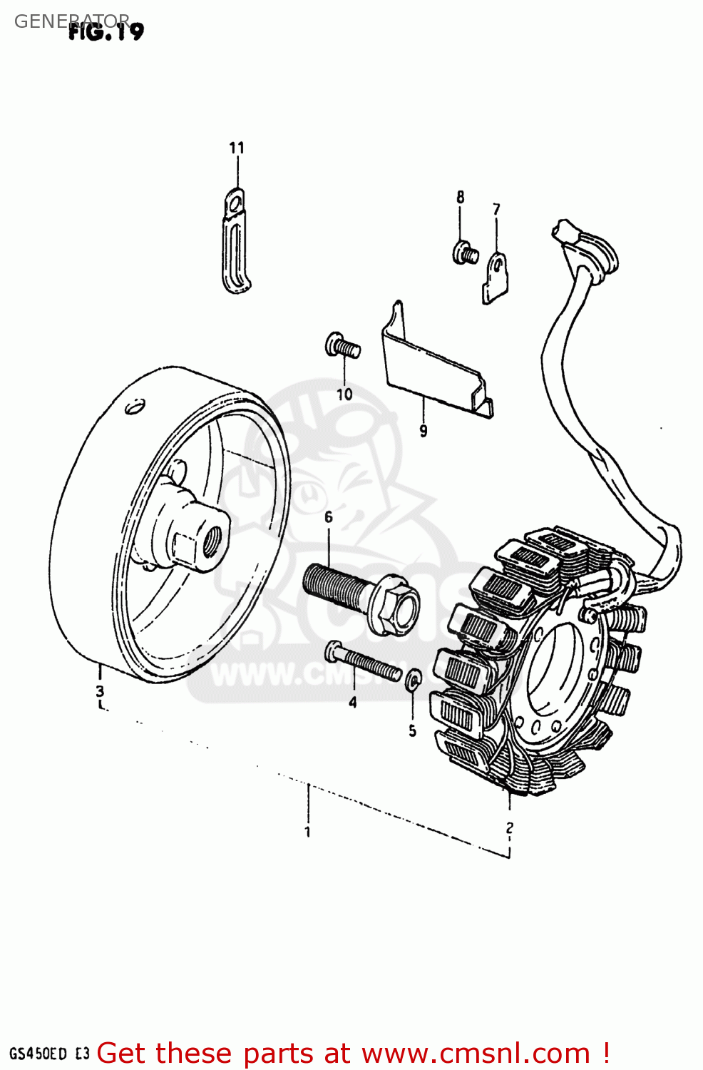 GENERATOR GS450E 1983 (D) USA (E03)