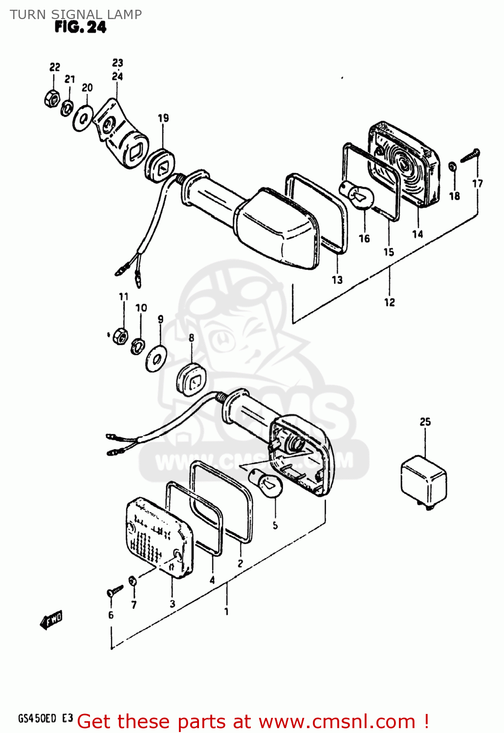 TURN SIGNAL LAMP GS450E 1983 (D) USA (E03)