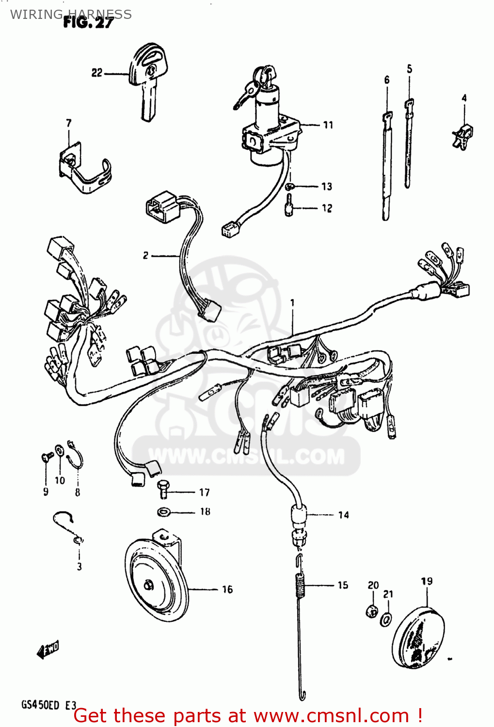 WIRING HARNESS GS450E 1983 (D) USA (E03)