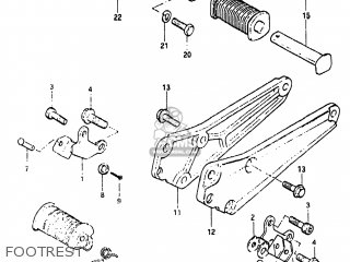FOOTREST - GS450E 1983 (D) USA (E03)