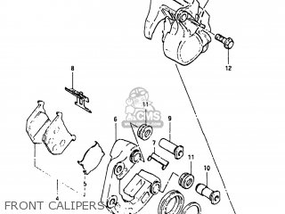 FRONT CALIPERS - GS450E 1983 (D) USA (E03)