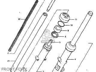 FRONT FORK - GS450E 1983 (D) USA (E03)