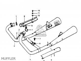 MUFFLER - GS450E 1983 (D) USA (E03)