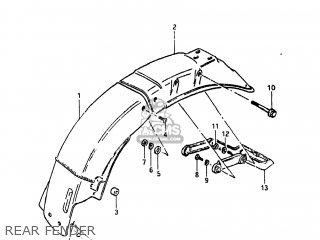 REAR FENDER - GS450E 1983 (D) USA (E03)