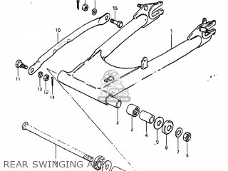 REAR SWINGING ARM - GS450E 1983 (D) USA (E03)