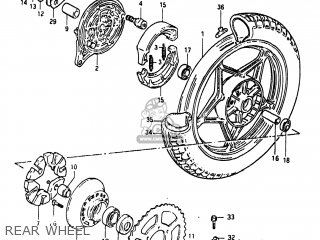 REAR WHEEL - GS450E 1983 (D) USA (E03)