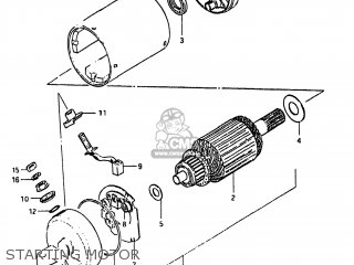 STARTING MOTOR - GS450E 1983 (D) USA (E03)