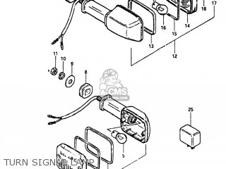 TURN SIGNAL LAMP - GS450E 1983 (D) USA (E03)
