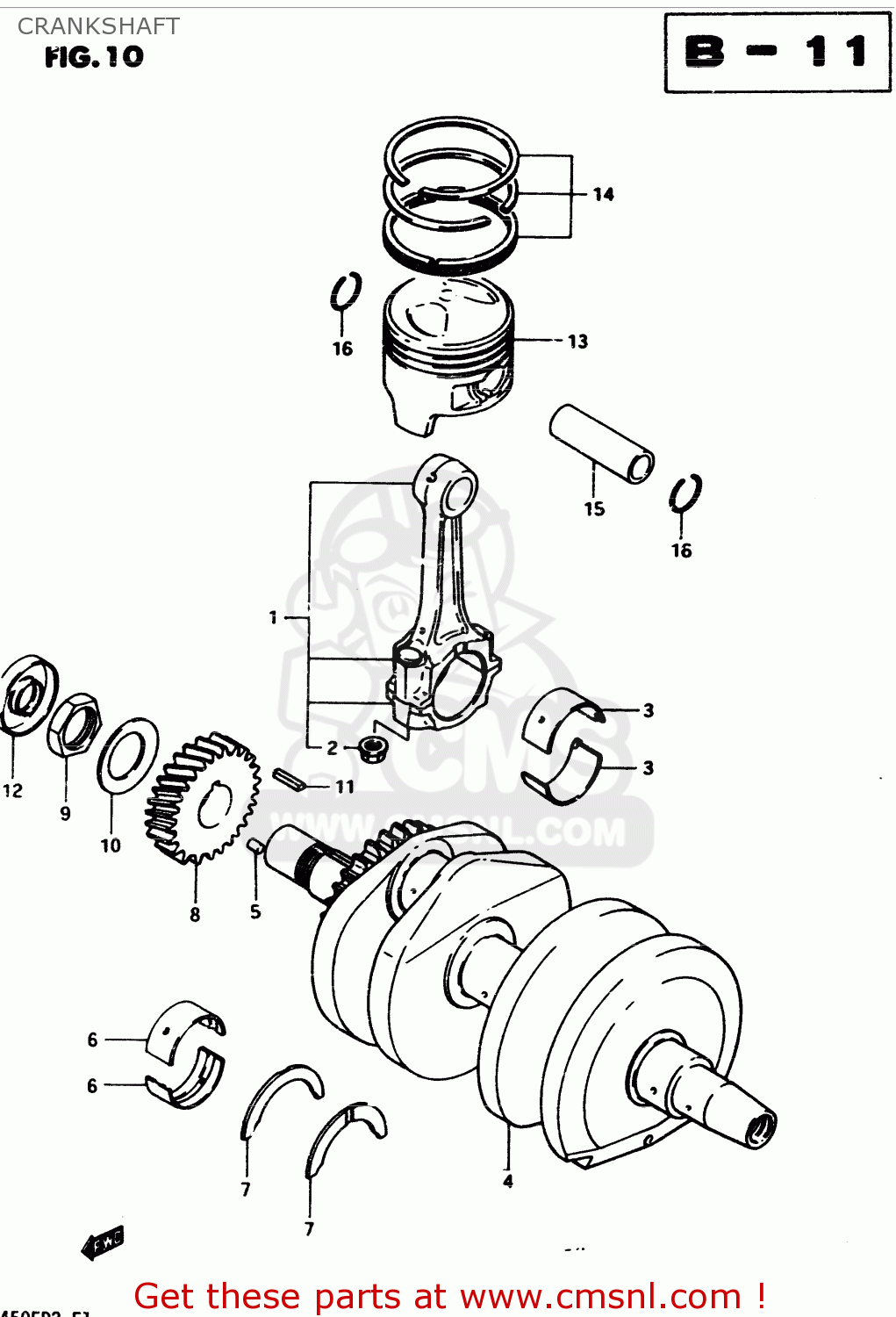 CRANKSHAFT GS450E 1983 (D2) GENERAL EXPORT (E01)