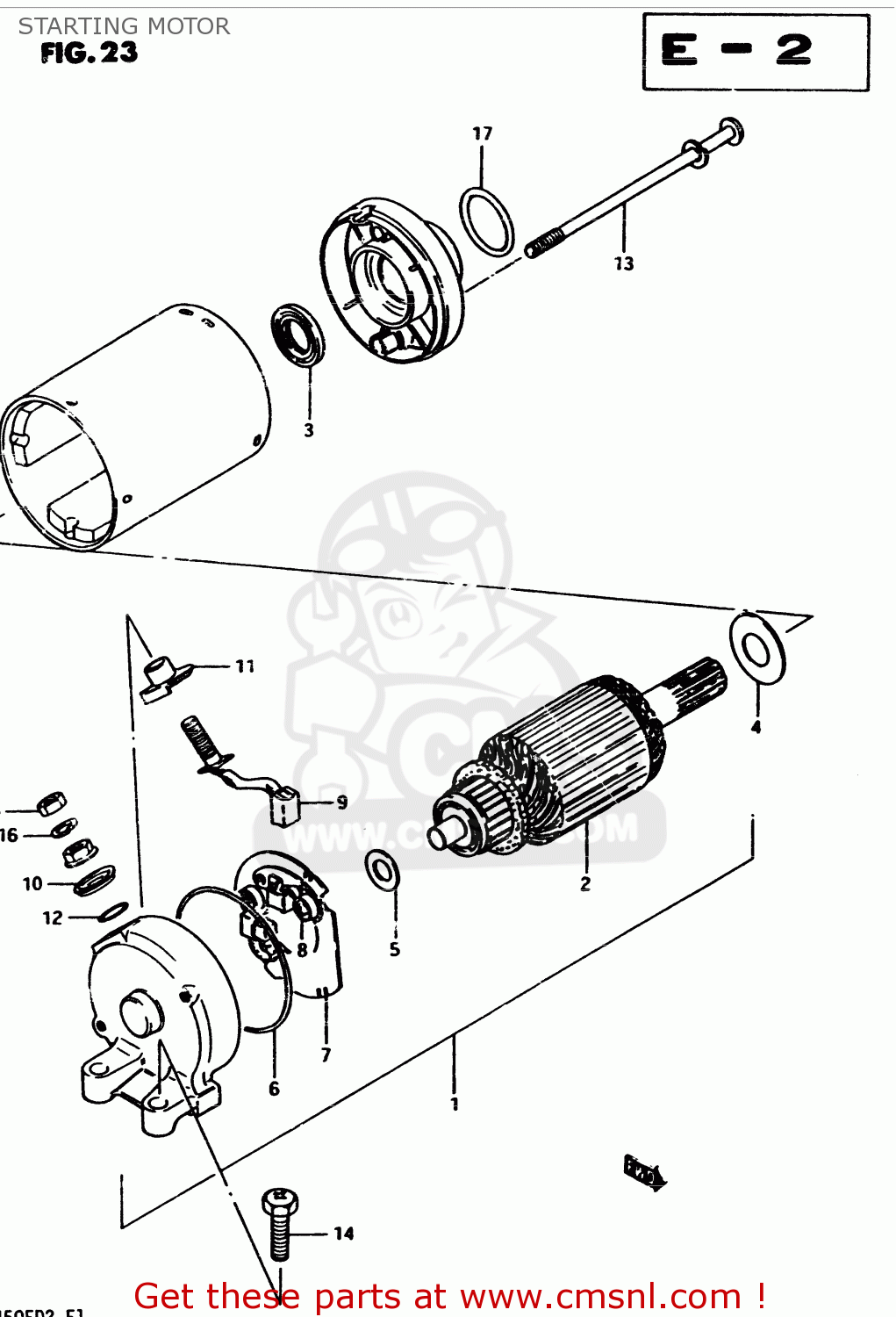 STARTING MOTOR GS450E 1983 (D2) GENERAL EXPORT (E01)