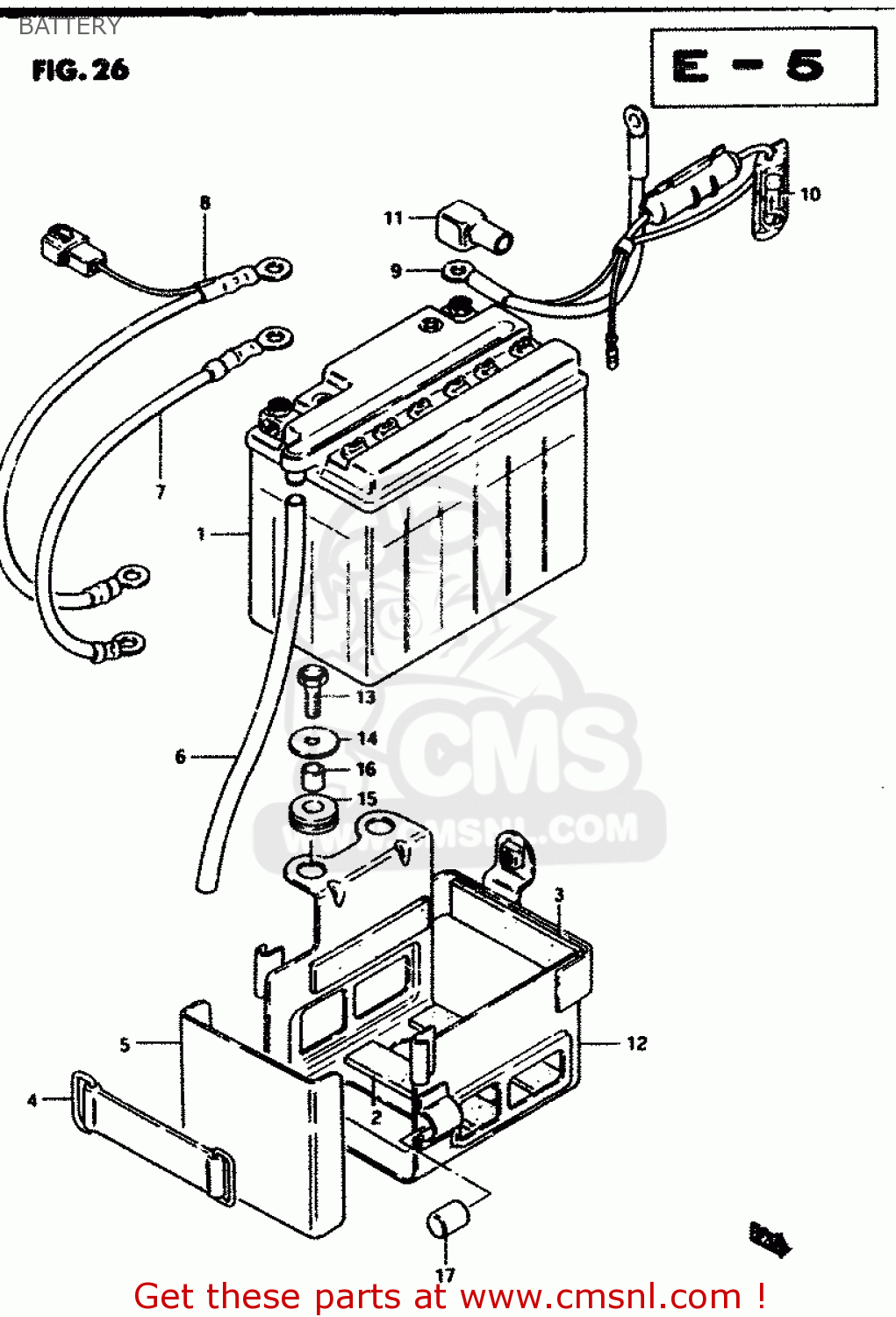 BATTERY GS450E 1983 (D2) GENERAL EXPORT (E01)