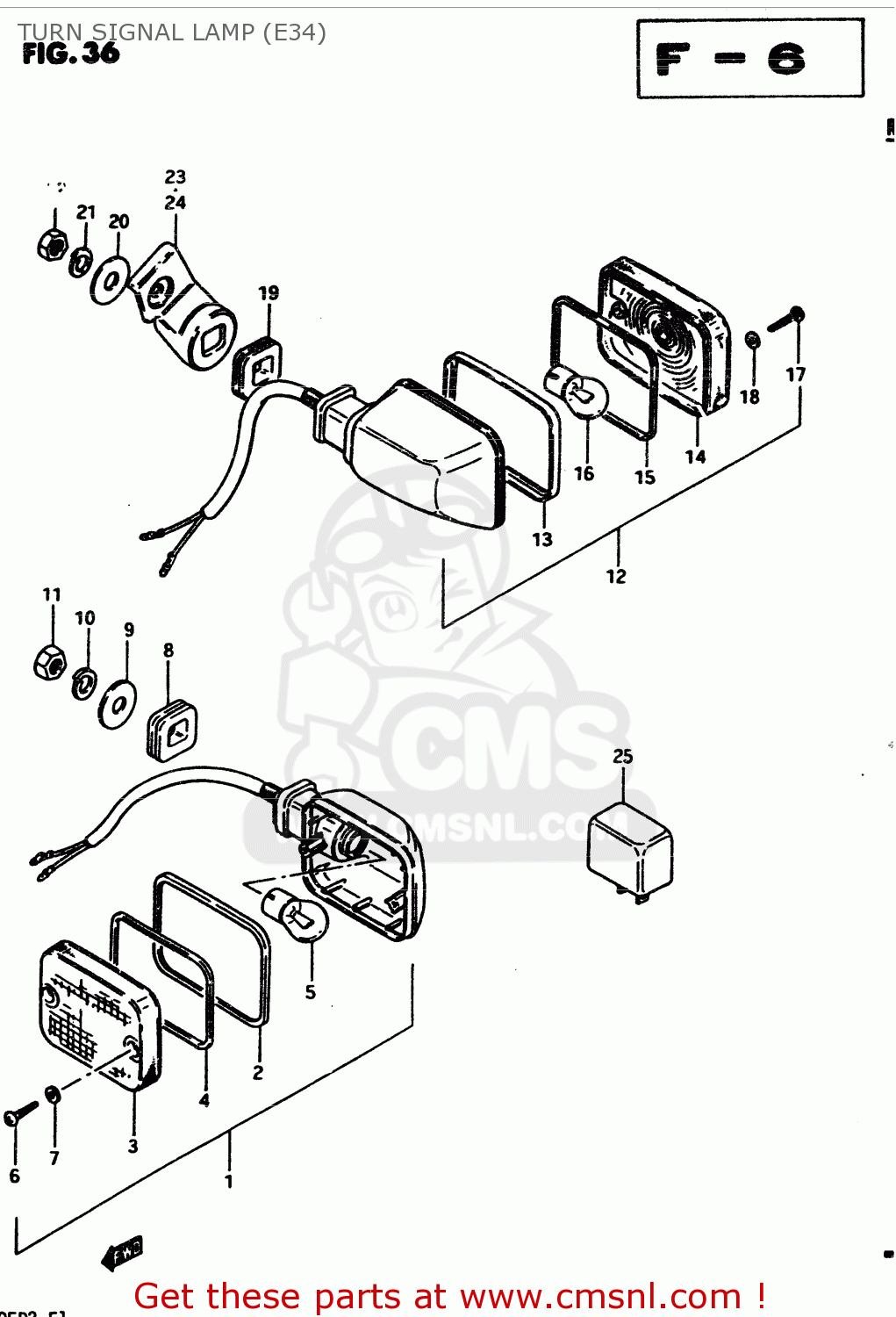 TURN SIGNAL LAMP (E34) GS450E 1983 (D2) GENERAL EXPORT (E01)