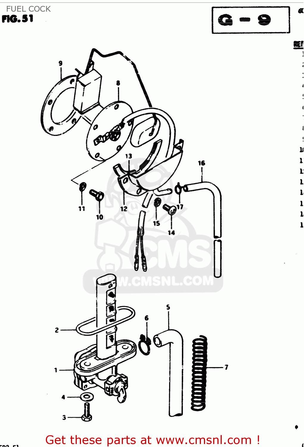 FUEL COCK GS450E 1983 (D2) GENERAL EXPORT (E01)
