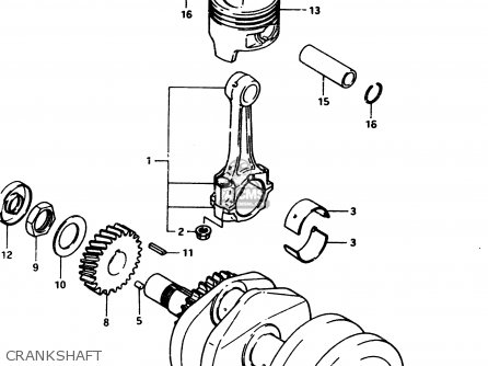 CRANKSHAFT - GS450E 1983 (D2) GENERAL EXPORT (E01)