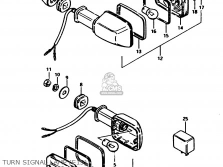 TURN SIGNAL LAMP (E15) - GS450E 1983 (D2) GENERAL EXPORT (E01)