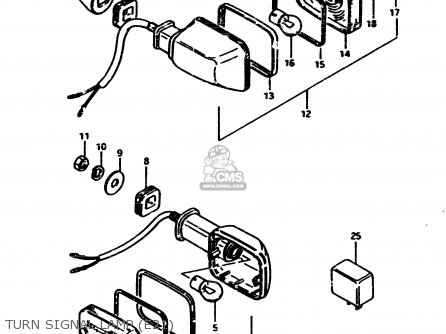 TURN SIGNAL LAMP (E21) - GS450E 1983 (D2) GENERAL EXPORT (E01)