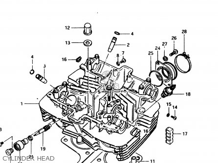 CYLINDER HEAD - GS450E 1983 (D2) GENERAL EXPORT (E01)