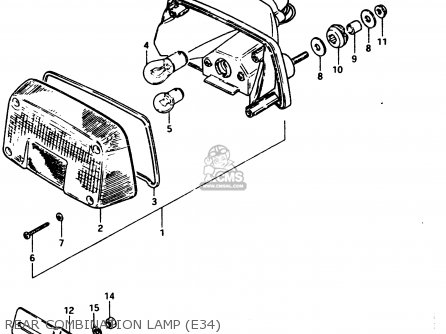 REAR COMBINATION LAMP (E34) - GS450E 1983 (D2) GENERAL EXPORT (E01)