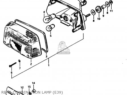 REAR COMBINATION LAMP (E39) - GS450E 1983 (D2) GENERAL EXPORT (E01)