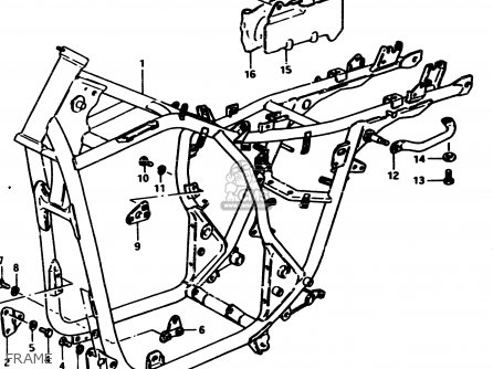 FRAME - GS450E 1983 (D2) GENERAL EXPORT (E01)