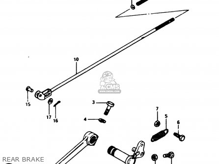 REAR BRAKE - GS450E 1983 (D2) GENERAL EXPORT (E01)