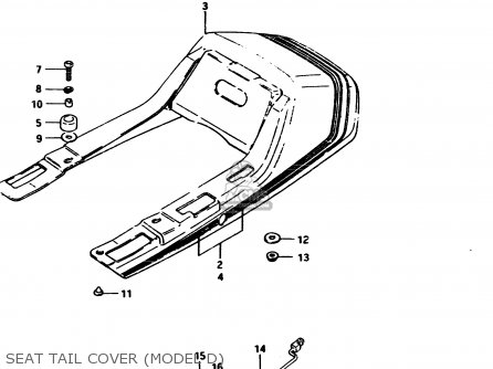 SEAT TAIL COVER (MODEL D) - GS450E 1983 (D2) GENERAL EXPORT (E01)