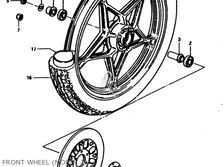 FRONT WHEEL (MODEL Z) - GS450E 1983 (D2) GENERAL EXPORT (E01)