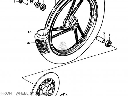 FRONT WHEEL (MODEL D) - GS450E 1983 (D2) GENERAL EXPORT (E01)