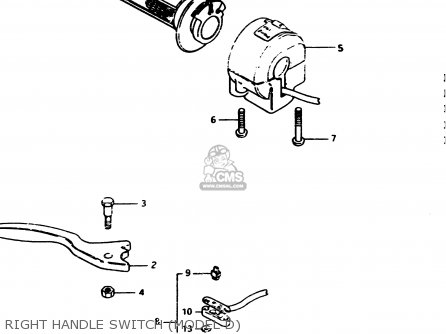 RIGHT HANDLE SWITCH (MODEL D) - GS450E 1983 (D2) GENERAL EXPORT (E01)