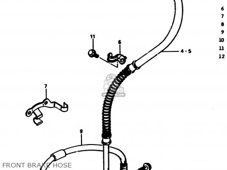 FRONT BRAKE HOSE - GS450E 1983 (D2) GENERAL EXPORT (E01)