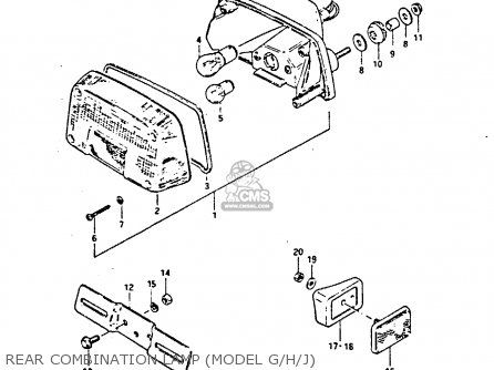 REAR COMBINATION LAMP (MODEL G/H/J) - GS450E 1984 (E) SOUTH AFRICA BELGIUM (E06 E21)