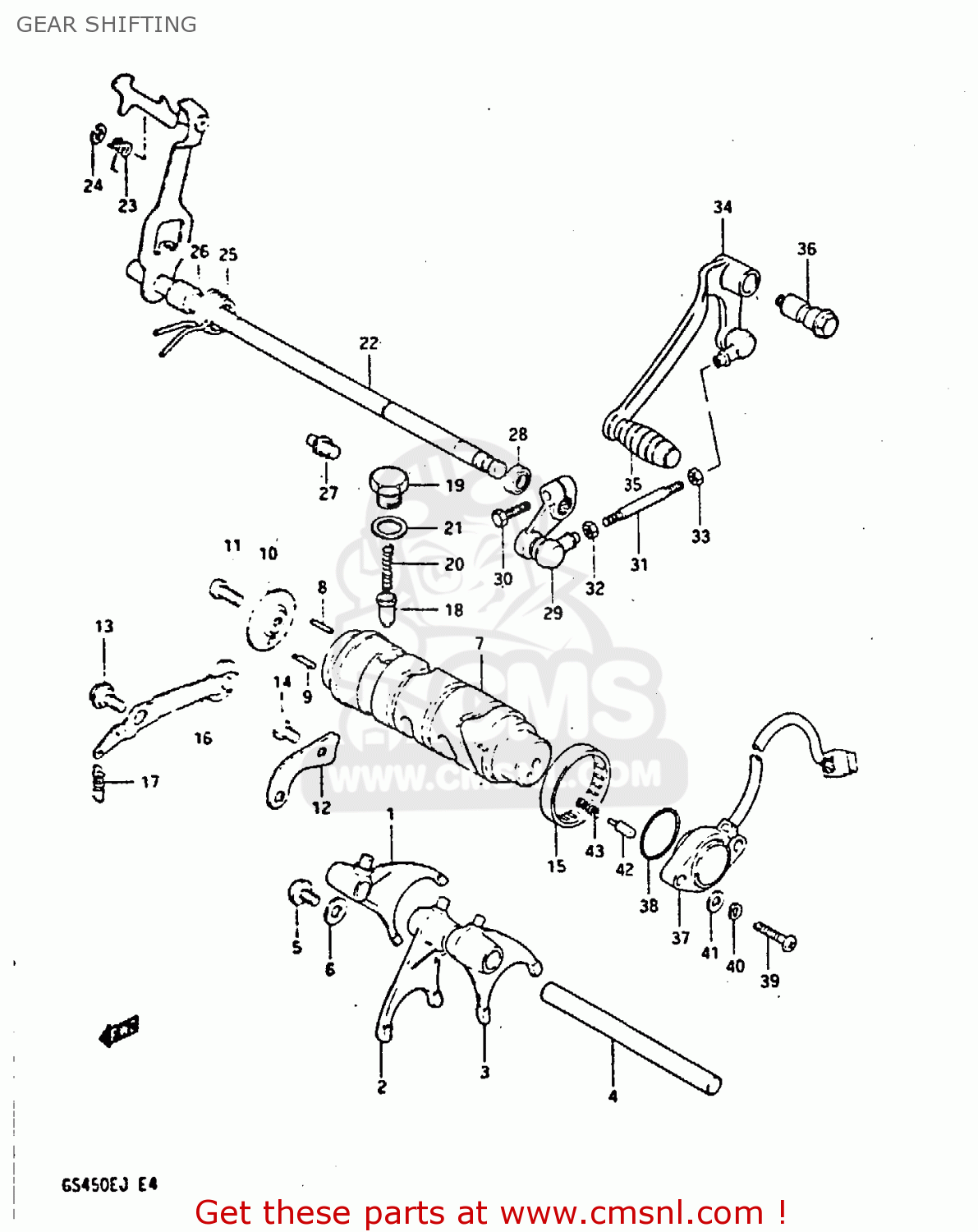 GEAR SHIFTING GS450E 1986 (G) UNITED KINGDOM SOUTH AFRICA BELGIUM (E02 E06 E21
