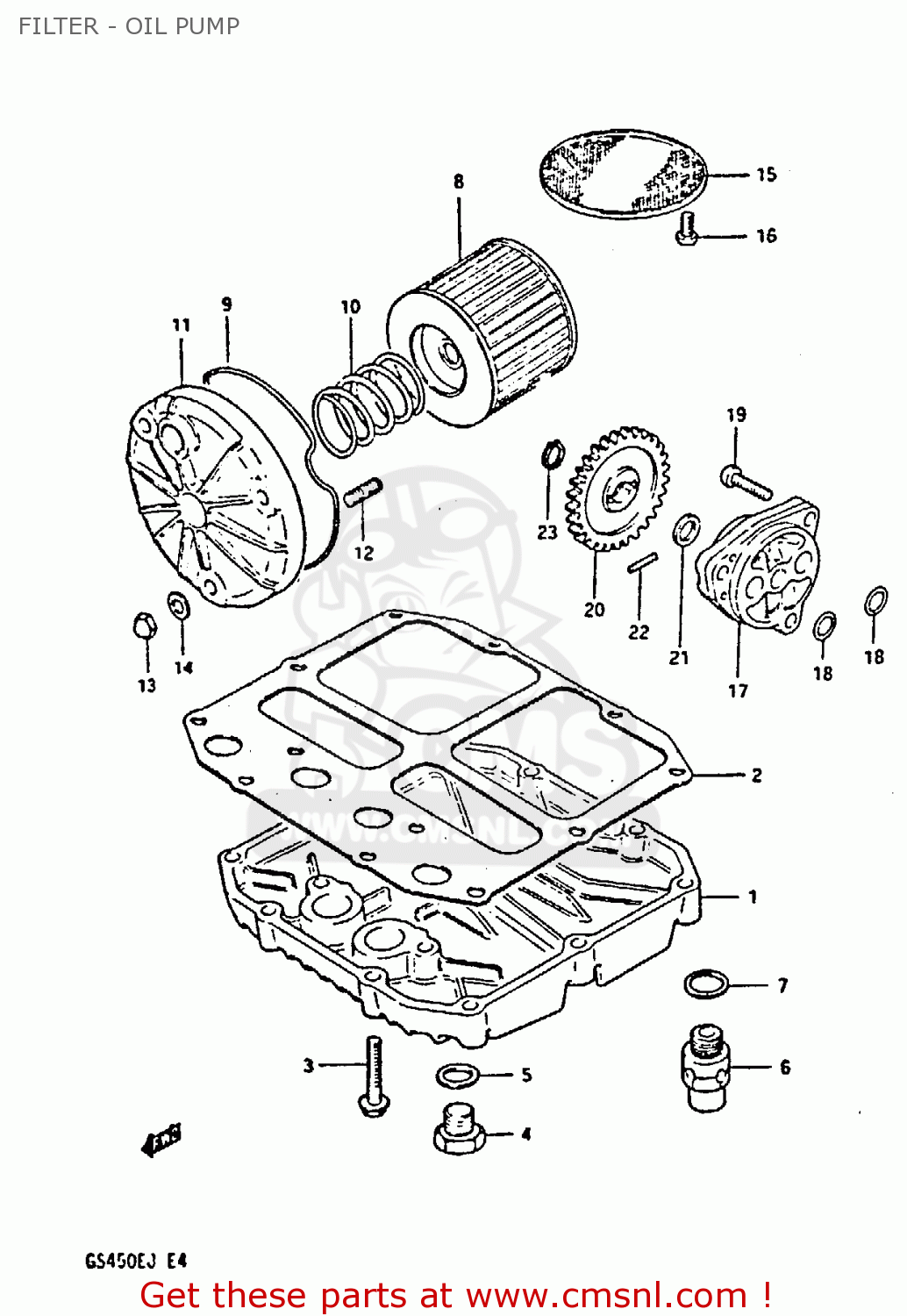 FILTER - OIL PUMP GS450E 1986 (G) UNITED KINGDOM SOUTH AFRICA BELGIUM (E02 E06 E21