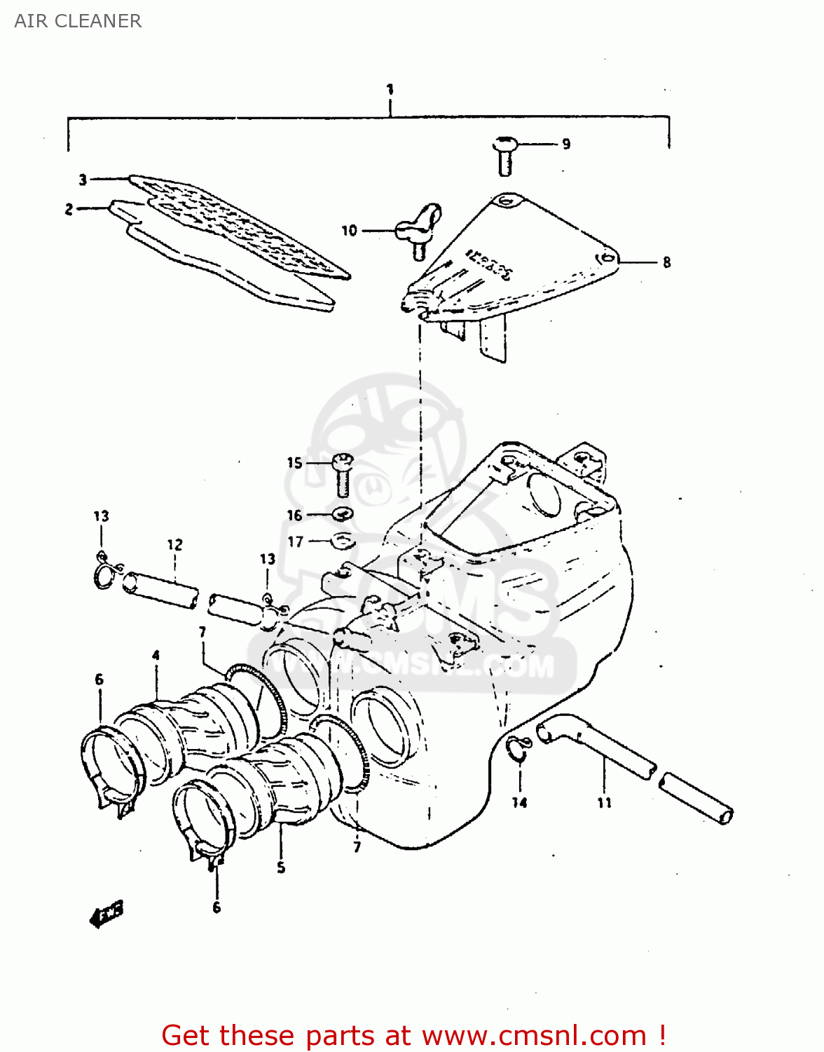 AIR CLEANER GS450E 1988 (J) (E04 E22 E34 E75 E77)