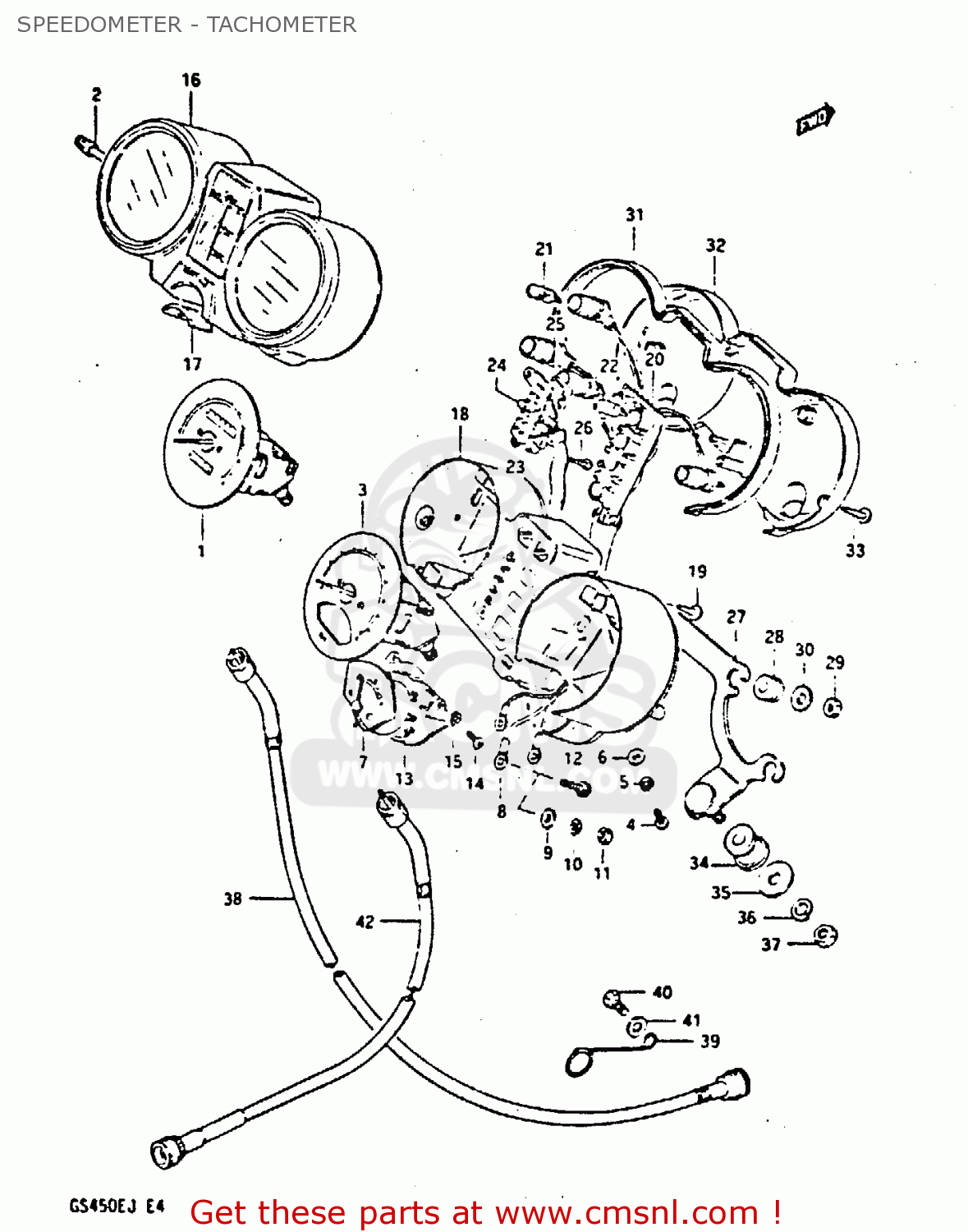 SPEEDOMETER - TACHOMETER GS450E 1988 (J) (E04 E22 E34 E75 E77)