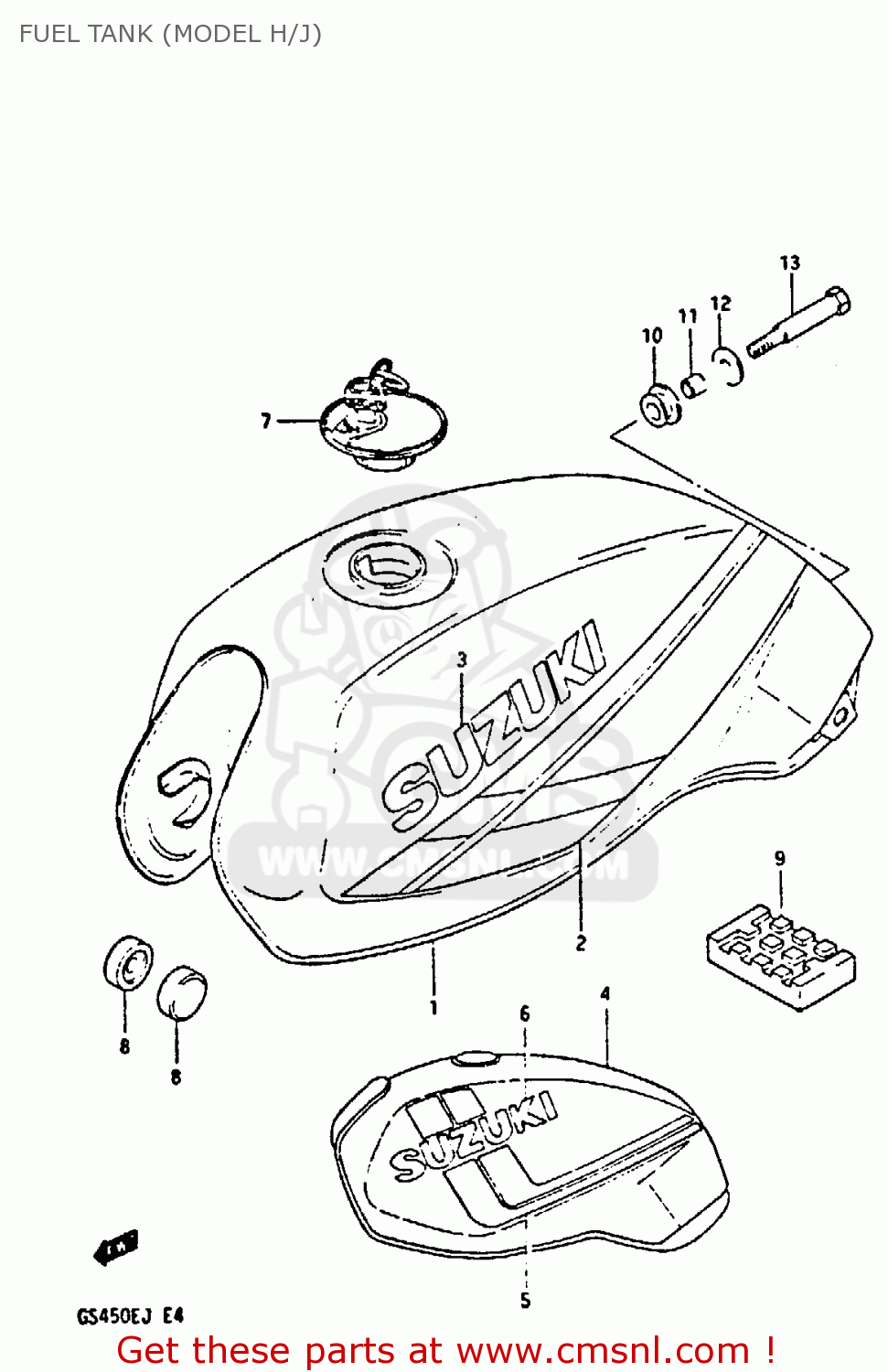 FUEL TANK (MODEL H/J) GS450E 1988 (J) (E04 E22 E34 E75 E77)